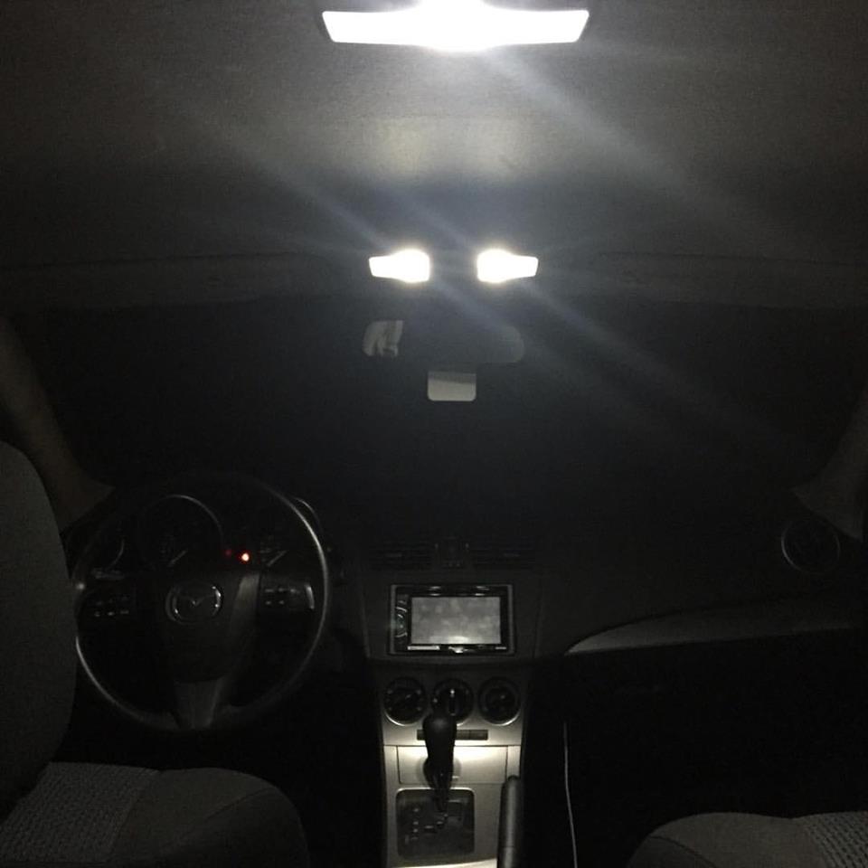 1x Mazda 3 1.6 501 W5W Blue Interior Courtesy Bulb LED High Power Upgrade Light 