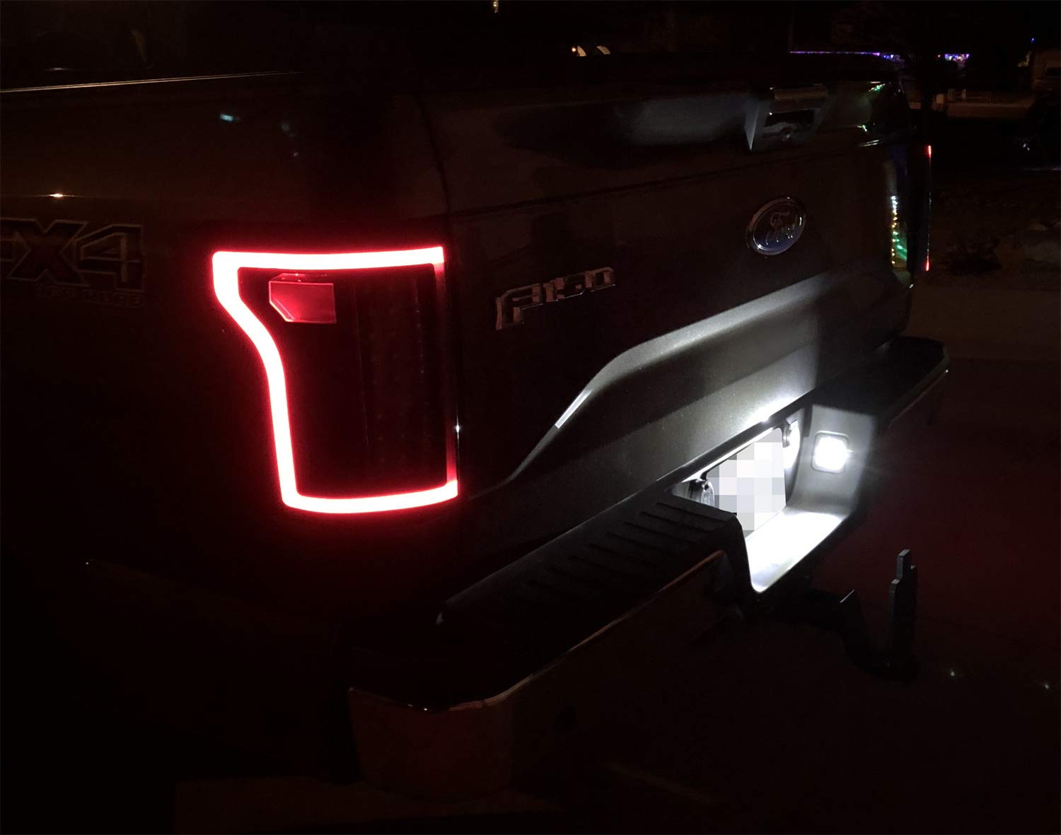 White 18-SMD OEM Full Assembly LED License Plate Lights Fits 2015-2018 Ford F150