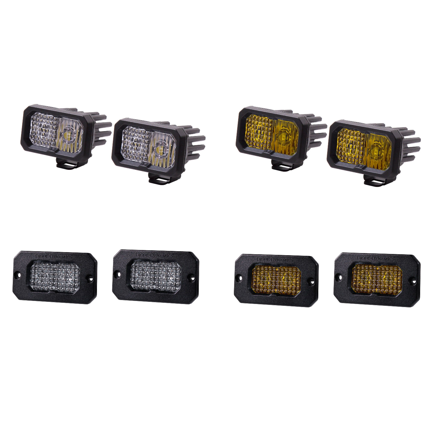 Diode Dynamics DD SSC2 Pod - Sport / Yellow / Driving / Surface / Amber BL / Pair (DD6383P)